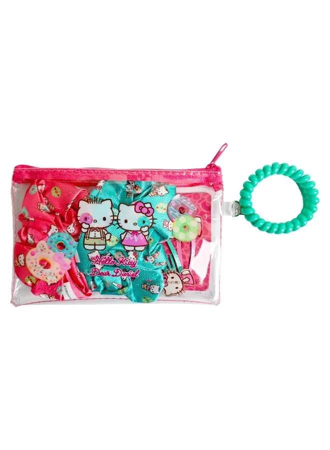 Sanrio Sanrio Hello Kitty Hair Accessories Set With 1Bag , 2 Hair Clips,2 Scrunchies